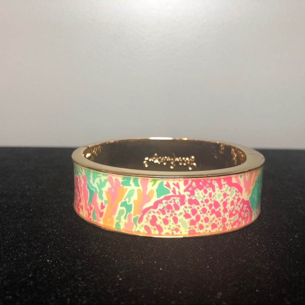 Lilly Pulitzer Aquatic Hinged Bangle Bracelet - Picture 4 of 5